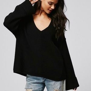 Free People La Brea V-Neck Sweater